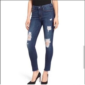GOOD AMERICAN Good Legs High Rise Distressed Skinny Jeans {GAGLRE899} Size 30